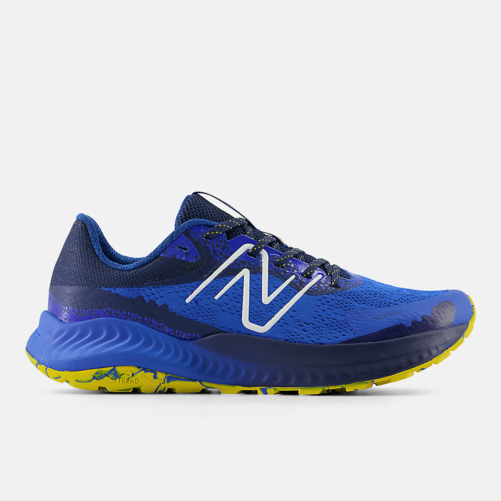 New Balance DynaSoft Nitrel V5 Shoes Blue Oasis with NB Navy and Ginger Lemon